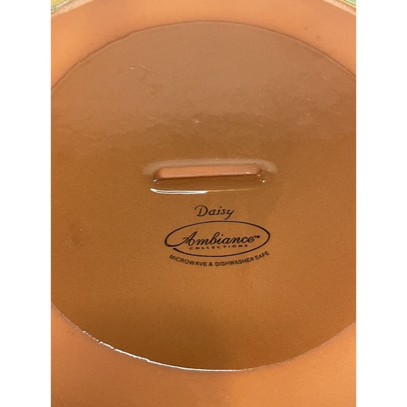 Ambiance Daisy Nanette Vacher Terracotta Clay Floral Serving Tray Plate And Bowl - Picture 6 of 12